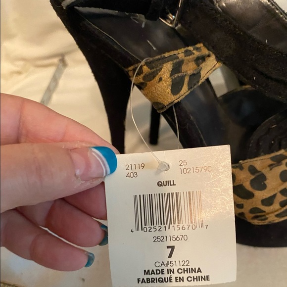 G21 heels black / animal print size 7 new - Picture 2 of 12